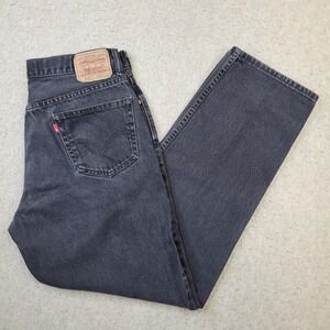 Y2K Levi's 550 Jeans Mens 36x34 (fits 36x32) Black Relaxed Grunge Baggy VTG Fade